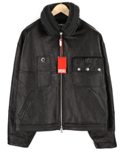 DIESEL L-Gilbert-Fur vyriška striukė L su jaučio odos avikailio kailio apykakle, rekomenduojama kaina – 1095 € 