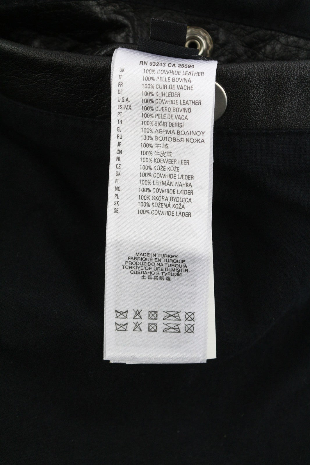 DIESEL L-Riley vyriška striukė XL dydžio, juoda, odinė, sendinto audinio, su sagomis, RRP 895 € 