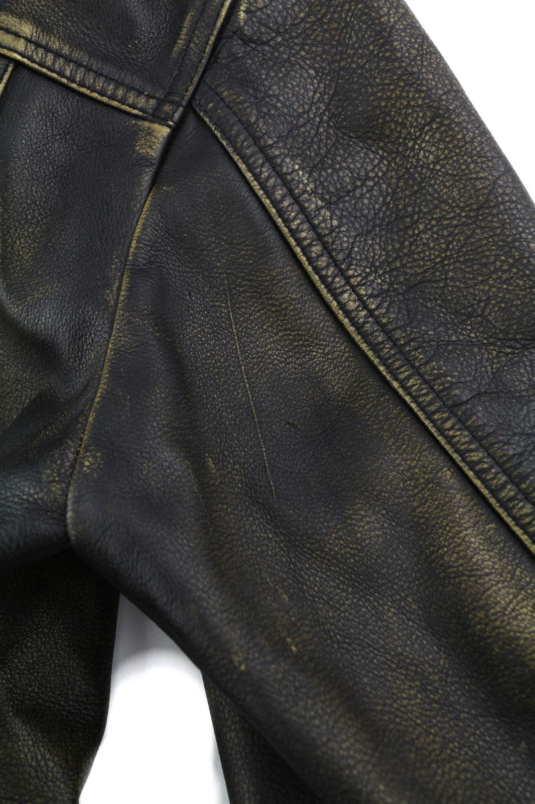 DIESEL L-Riley vyriška striukė XL dydžio, juoda, odinė, sendinto audinio, su sagomis, RRP 895 € 