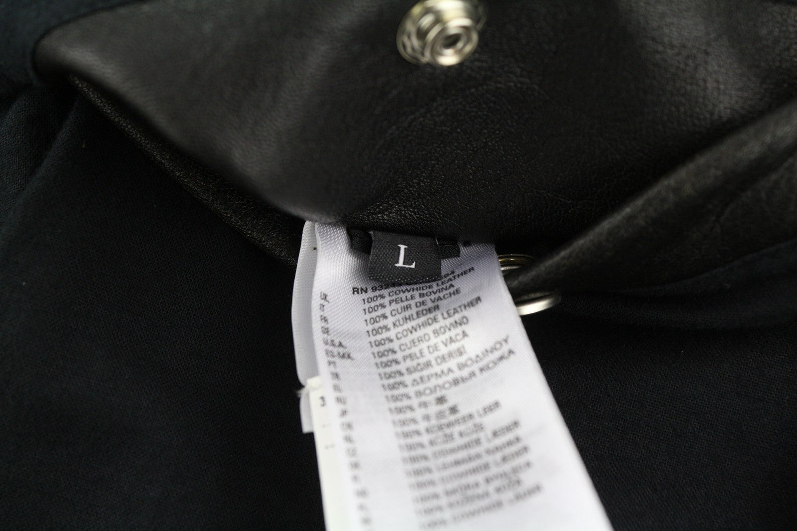 DIESEL L-Riley vyriška striukė L, juoda, odinė, sendinto stiliaus, su sagomis, RRP 895 € 