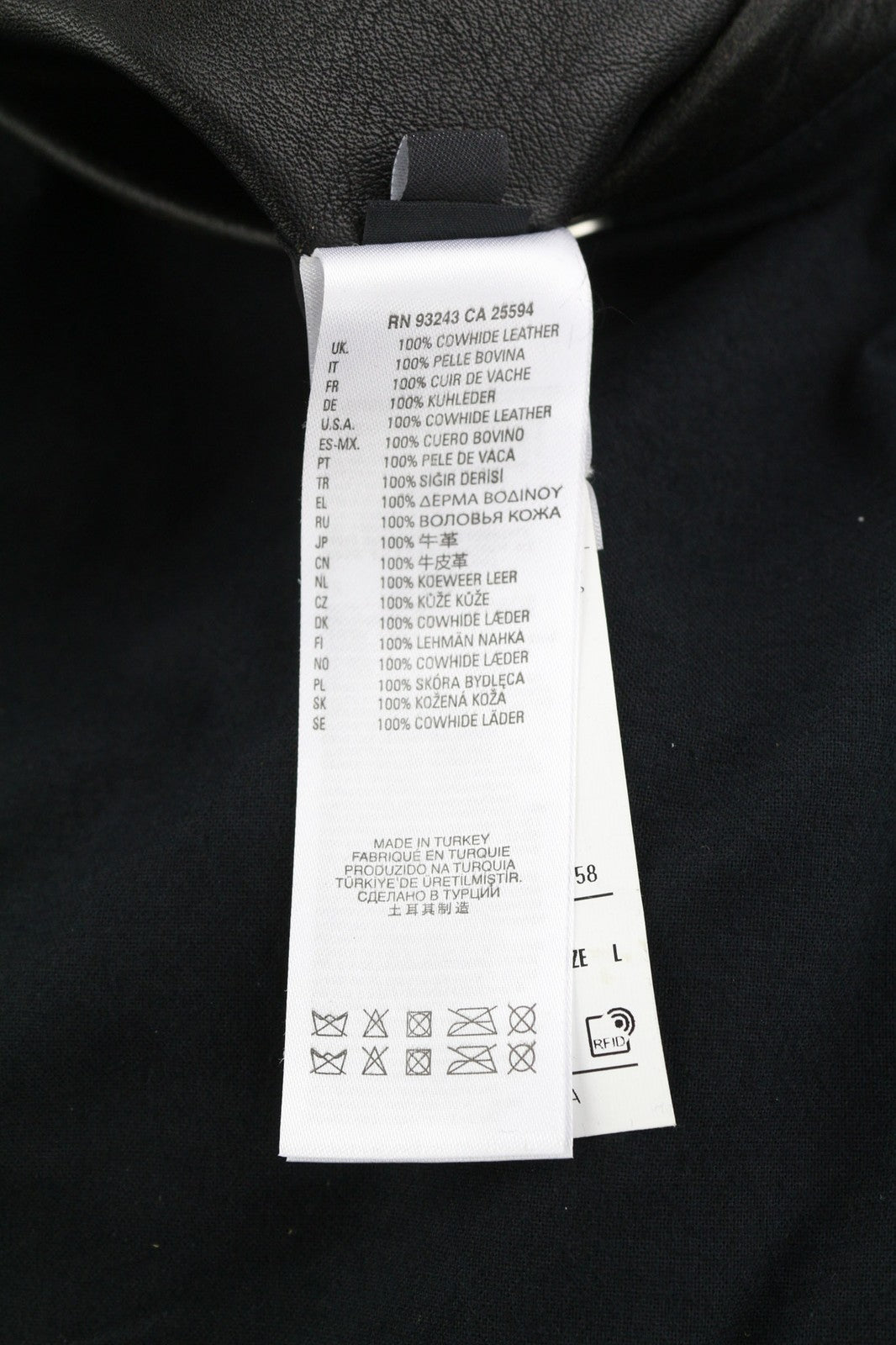 DIESEL L-Riley vyriška striukė L, juoda, odinė, sendinto stiliaus, su sagomis, RRP 895 € 