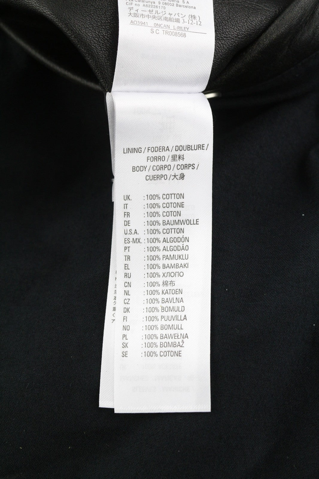 DIESEL L-Riley vyriška striukė L, juoda, odinė, sendinto stiliaus, su sagomis, RRP 895 € 