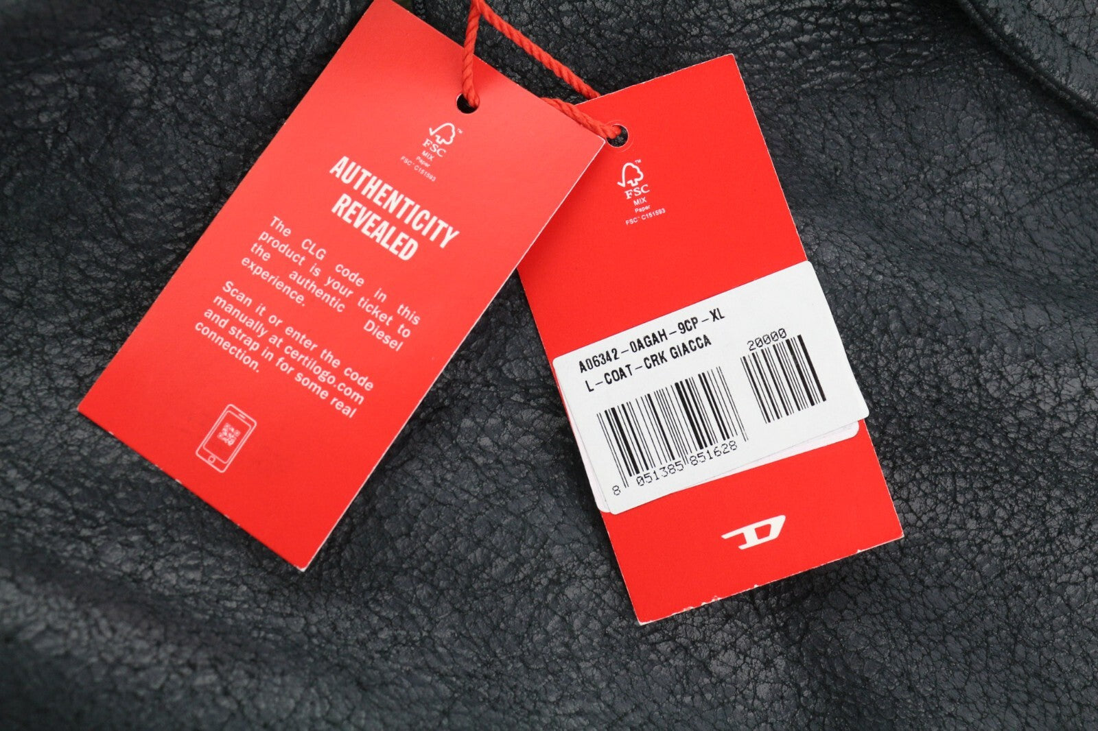 DIESEL L-Coat-CRK XL vyriškas ėriuko odos švarkas su įpjova ir sagomis, rekomenduojama kaina – 1195 € 