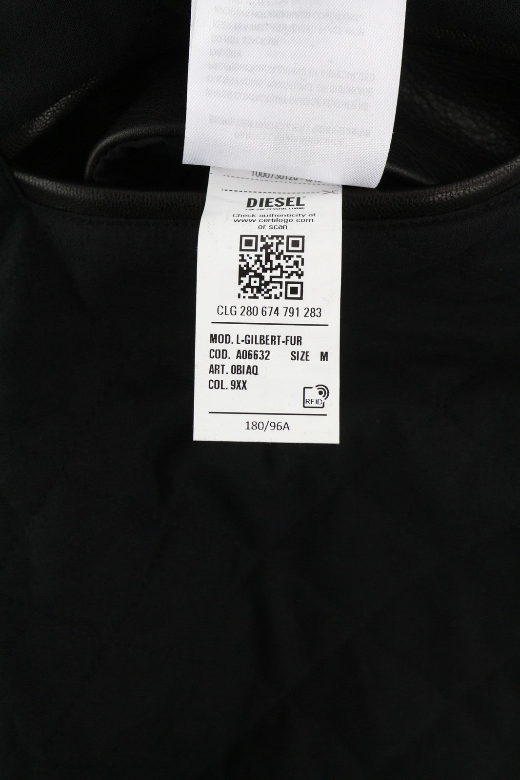 DIESEL L-Gilbert-Fur odinė vyriška striukė iš jaučio odos, avikailio, kailio, RRP 1095 € 