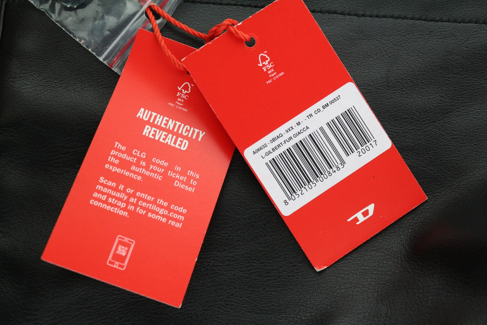 DIESEL L-Gilbert-Fur odinė vyriška striukė iš jaučio odos, avikailio, kailio, RRP 1095 € 