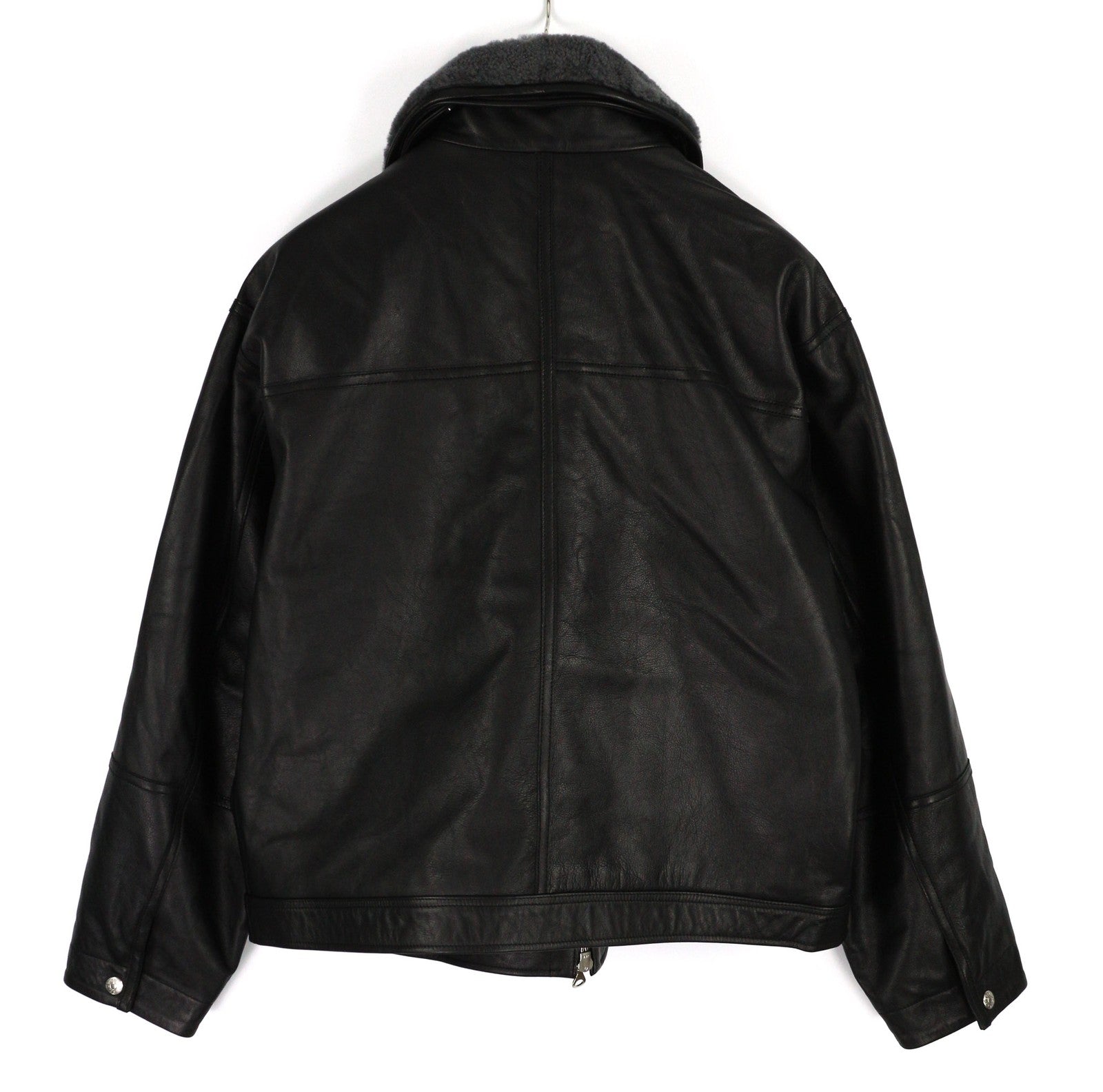 DIESEL L-Gilbert-Fur odinė vyriška striukė iš jaučio odos, avikailio, kailio, RRP 1095 € 