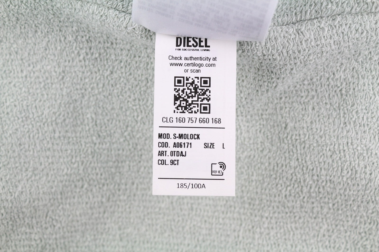 DIESEL S-Molock vyriškas džemperis L dydžio, šviesiai pilkas, megztinis su dideliu dydžiais, rekomenduojama kaina – 195 € 