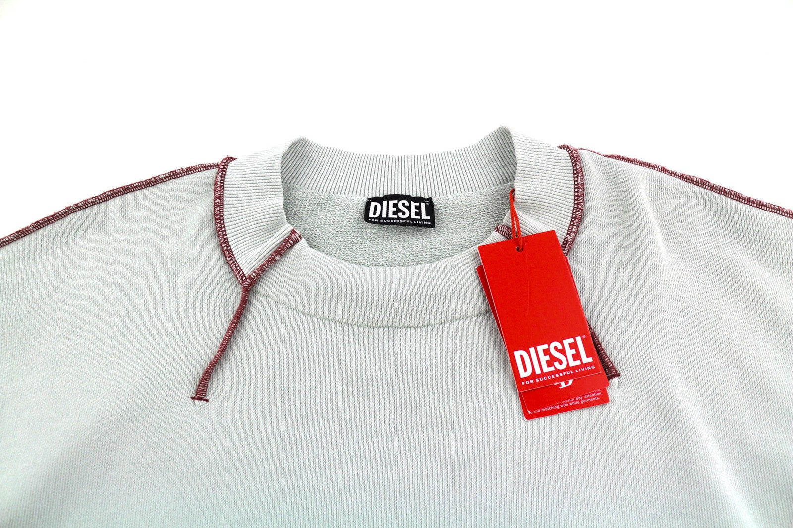 DIESEL S-Molock vyriškas džemperis L dydžio, šviesiai pilkas, megztinis su dideliu dydžiais, rekomenduojama kaina – 195 € 