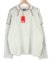 DIESEL S-Molock vyriškas džemperis L dydžio, šviesiai pilkas, megztinis su dideliu dydžiais, rekomenduojama kaina – 195 € 