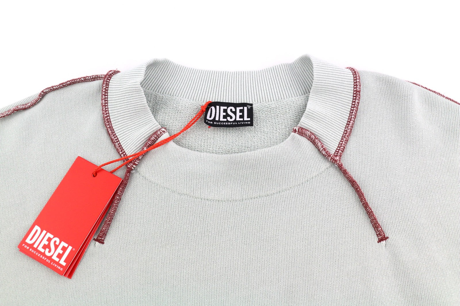 DIESEL S-Molock vyriškas džemperis L dydžio, šviesiai pilkas, megztinis su dideliu dydžiais, rekomenduojama kaina – 195 € 