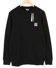 DIESEL S-Gir-Div-P vyriškas džemperis su apvalia apykakle, juodas, RRP 100 € 