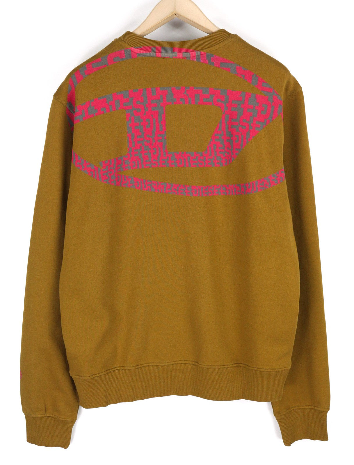 DIESEL S-Ginn-D-Mon vyriškas džemperis XL dydžio, rudas, su apvalia apykakle. RMK 175 €. 