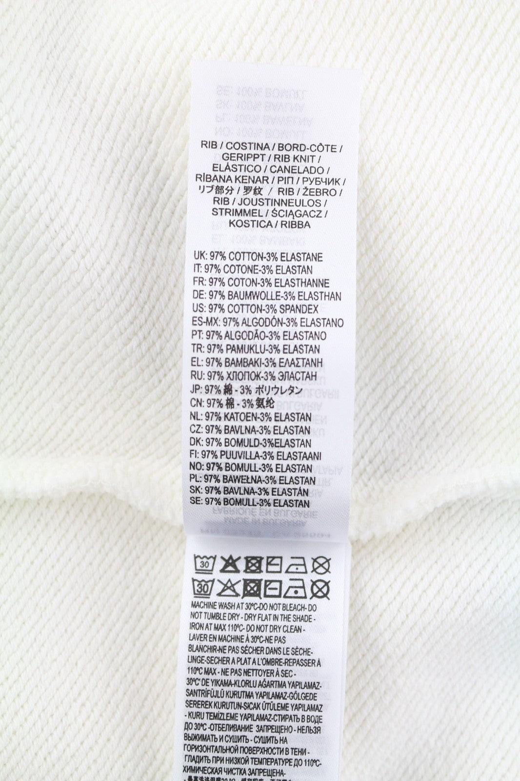 DIESEL S-Saint-Division vyriškas džemperis M, baltas, su puse užtrauktuko apykaklės, rekomenduojama kaina – 225 € 