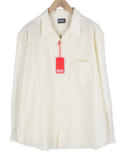 DIESEL S-Wooly vyriški marškinėliai, 2XL, rekomenduojama kaina – 195 €, vilnoniai marškinėliai su sagomis ir kišenėmis, šviesiai rudi. 