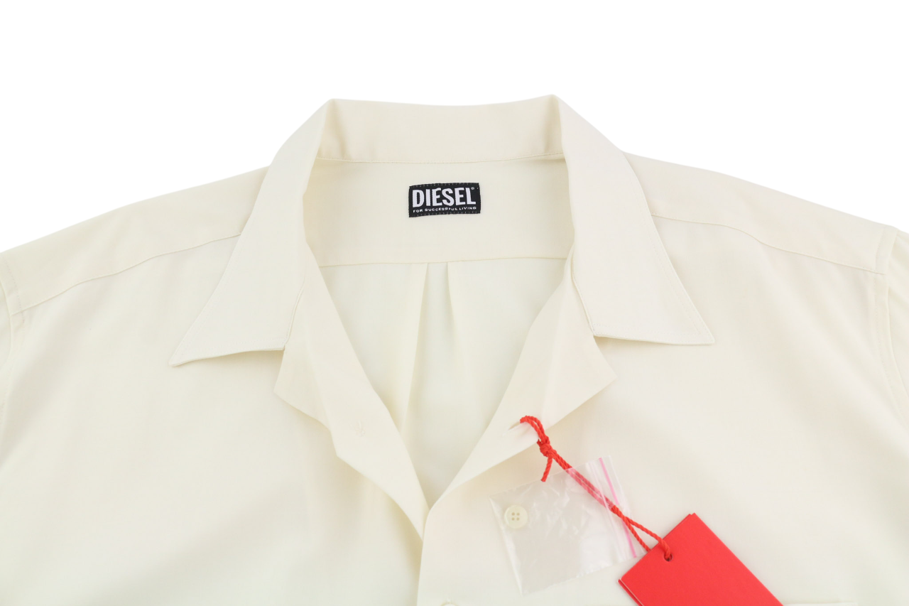 DIESEL S-Wooly vyriški marškinėliai, 2XL, rekomenduojama kaina – 195 €, vilnoniai marškinėliai su sagomis ir kišenėmis, šviesiai rudi. 