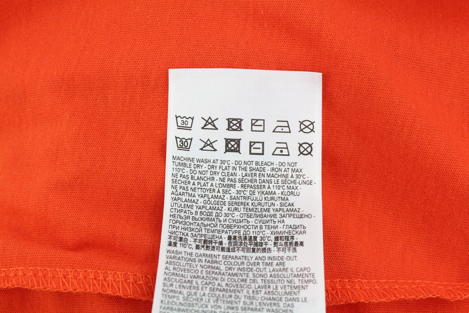 DIESEL T-Just-LS-E6 vyriški marškinėliai L dydžio oranžiniai su megztiniu ilgomis rankovėmis apvalia apykakle 