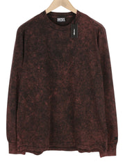 DIESEL T-Glyn vyriški marškinėliai ilgomis rankovėmis, rūgštimi skalbto efekto apvalia kaklo iškirpte, RRP 12 € 