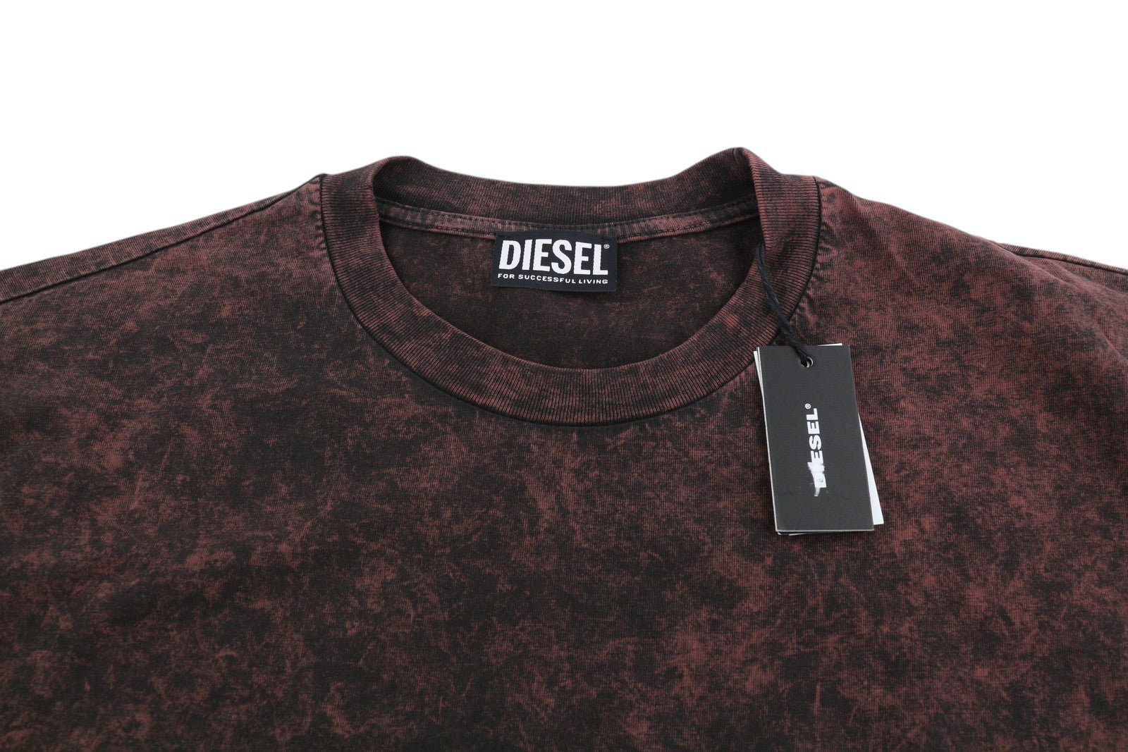 DIESEL T-Glyn vyriški marškinėliai ilgomis rankovėmis, rūgštimi skalbto efekto apvalia kaklo iškirpte, RRP 12 € 