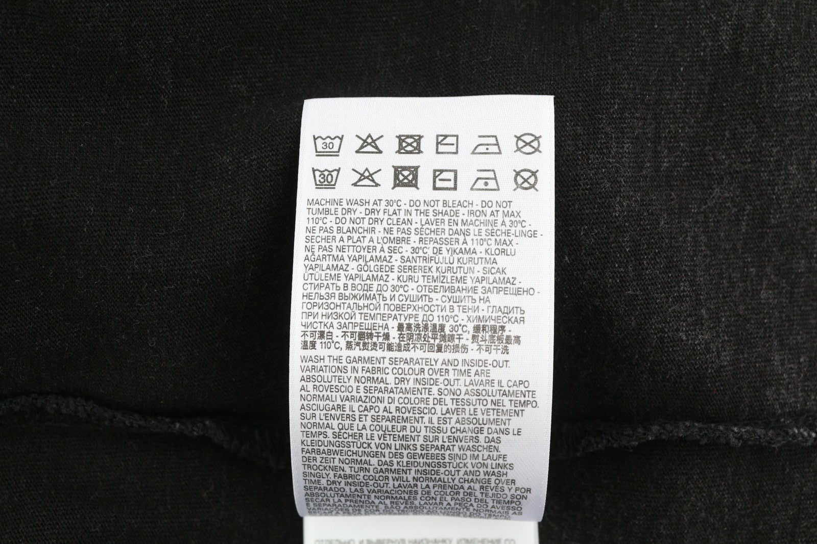 DIESEL T-Schul vyriški marškinėliai L dydžio, juodi, skalbto efekto, megzti ilgomis rankovėmis 