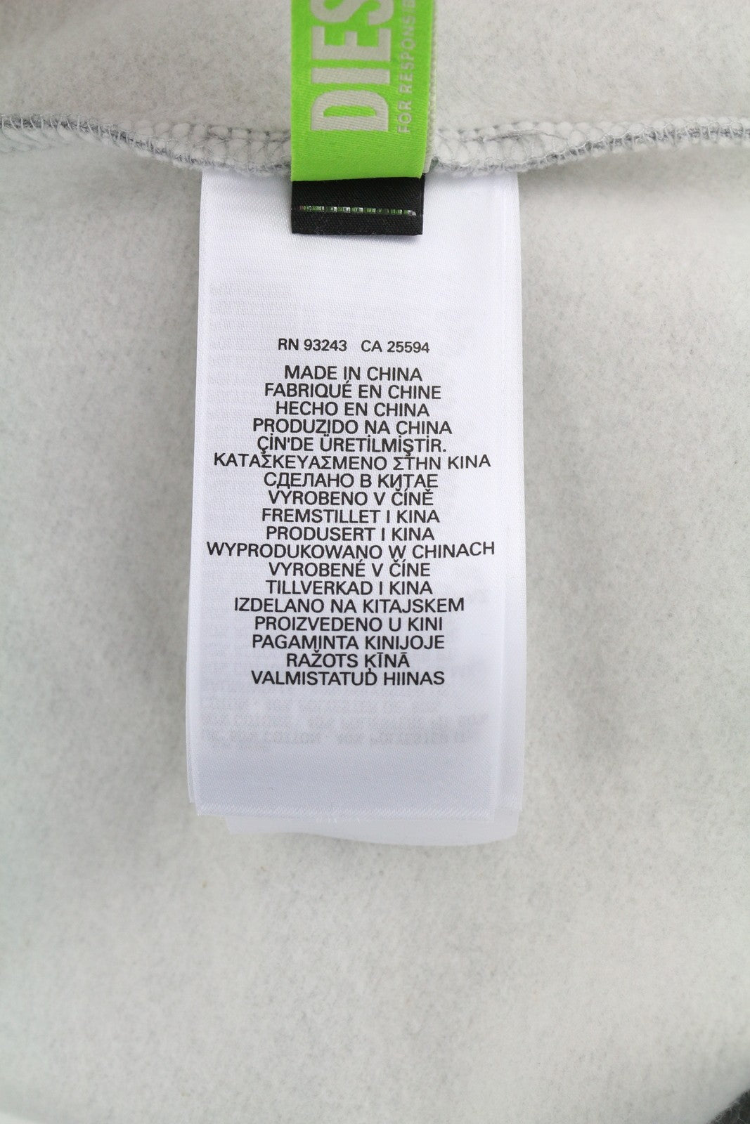 DIESEL S-Girk-Hood-B8 vyriškas džemperis su gobtuvu S pilkos spalvos melanže su kengūros kišene RRP130