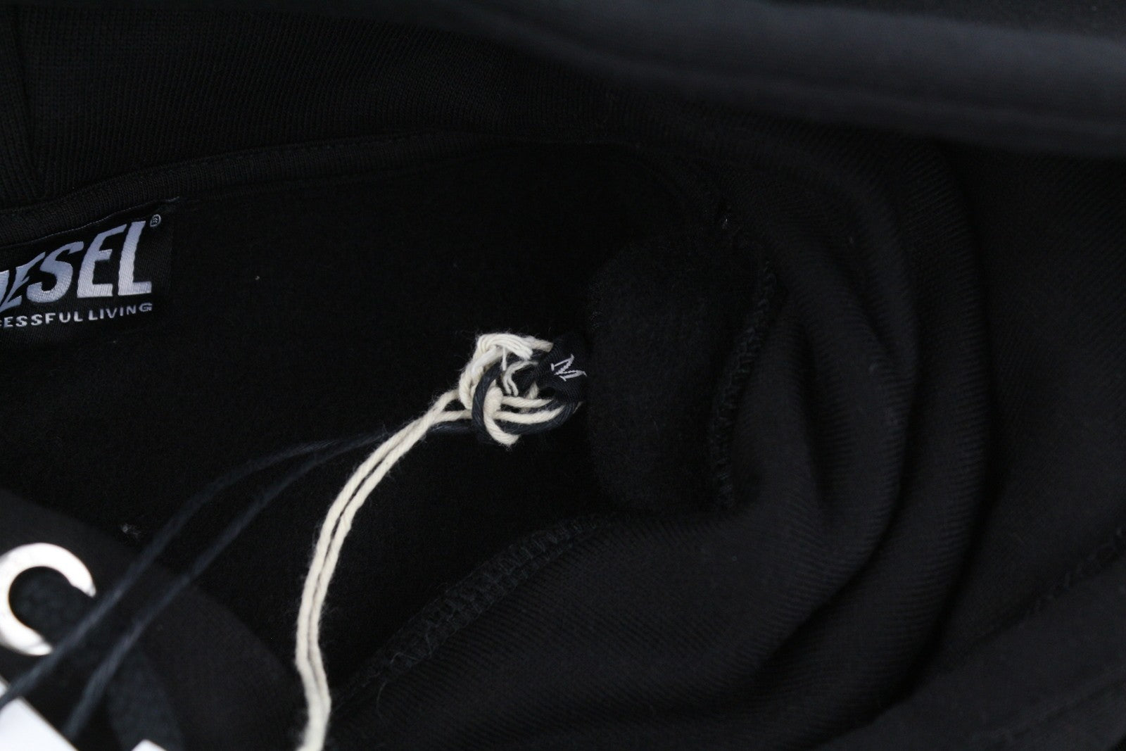 DIESEL S-Girk-Hood-B8 vyriškas džemperis su gobtuvu M, juodas, su kengūros kišene, RRP130