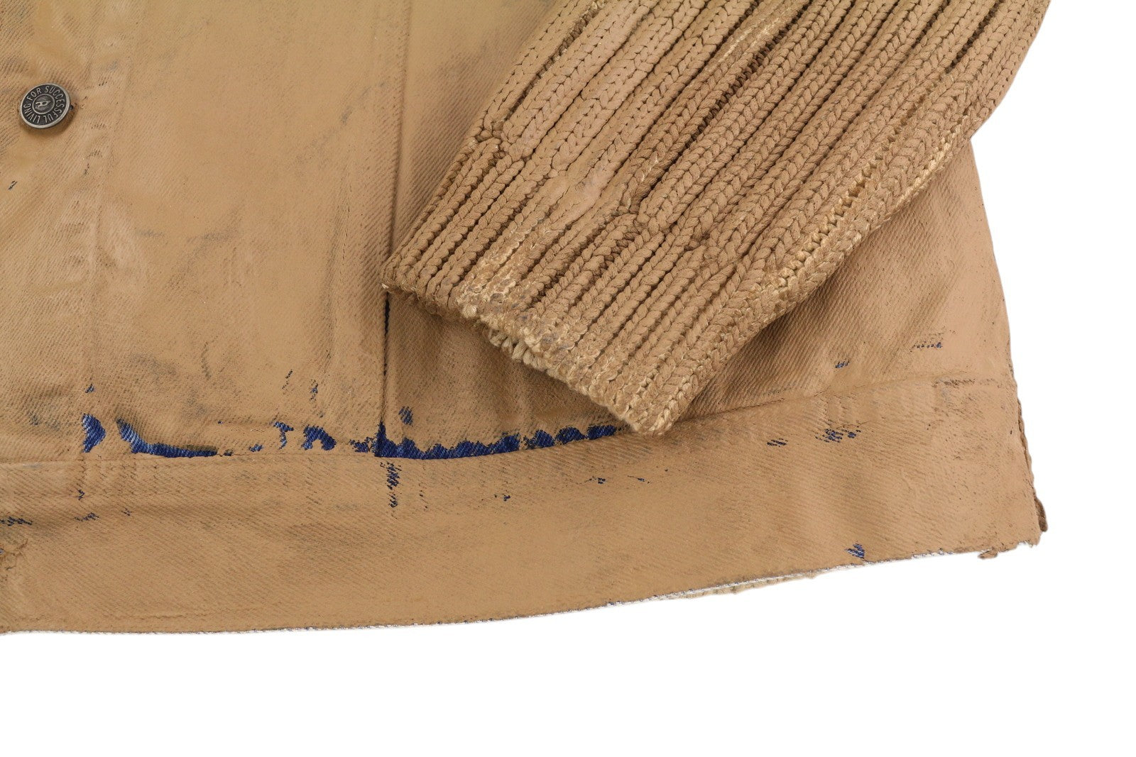 DIESEL K-Layton vyriška striukė, 2XL dydžio, dengta sunkvežimio tipo striuke su sagomis, rekomenduojama kaina – 450 € 