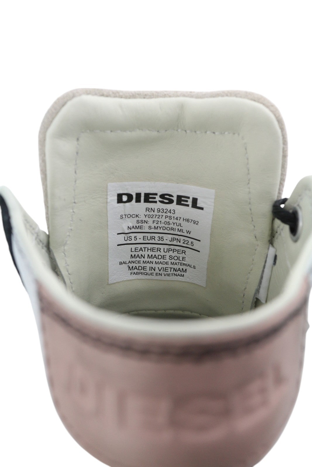 DIESEL S-Mydori ML W moteriški sportbačiai, šviesios karvės odos, aukštakulniai, EU35, RRP 220 € 