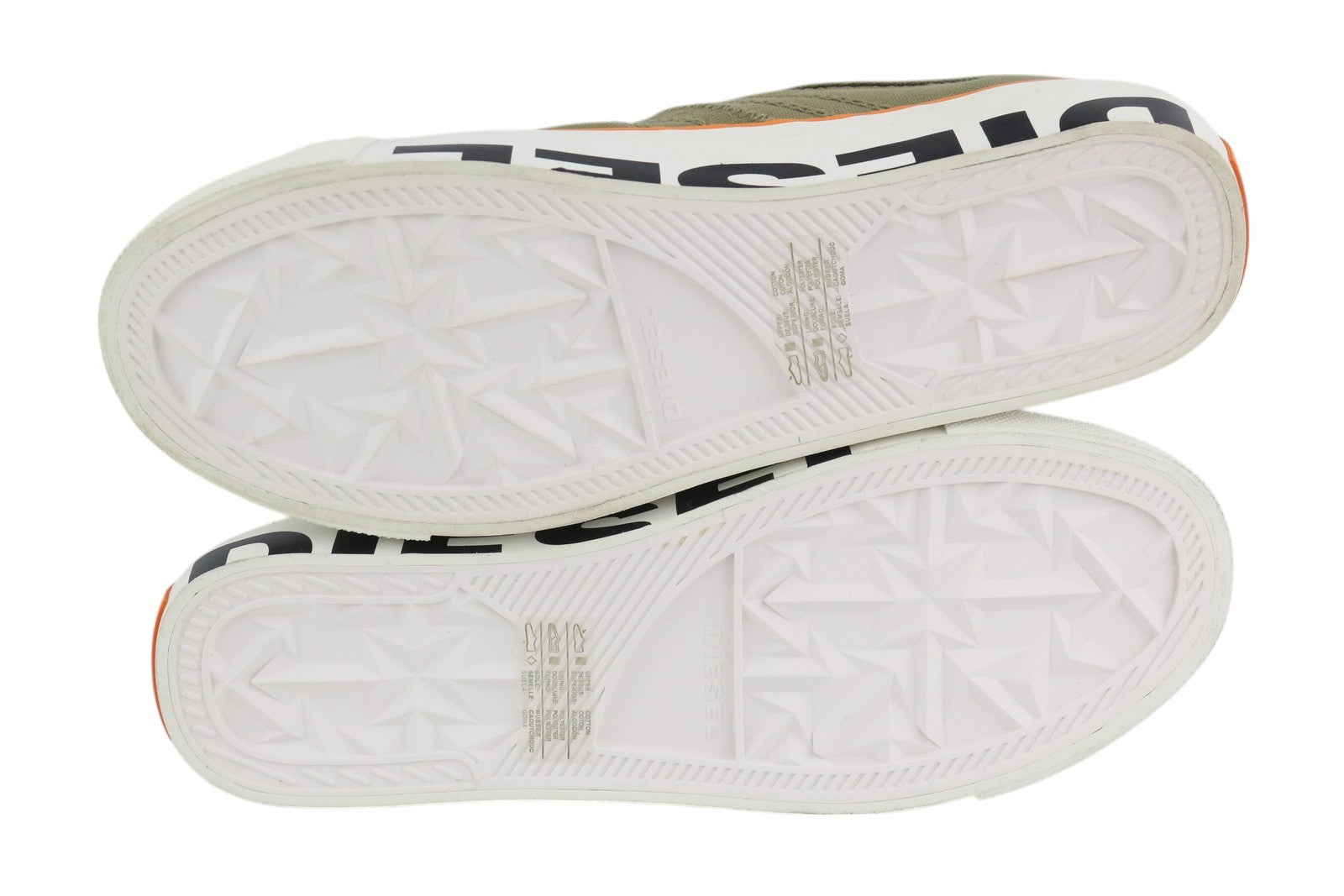 DIESEL S-Astico LC vyriški sportbačiai, EU42, chaki spalvos, žemapadžiai, nėriniuoti, migdolų spalvos nosys. 