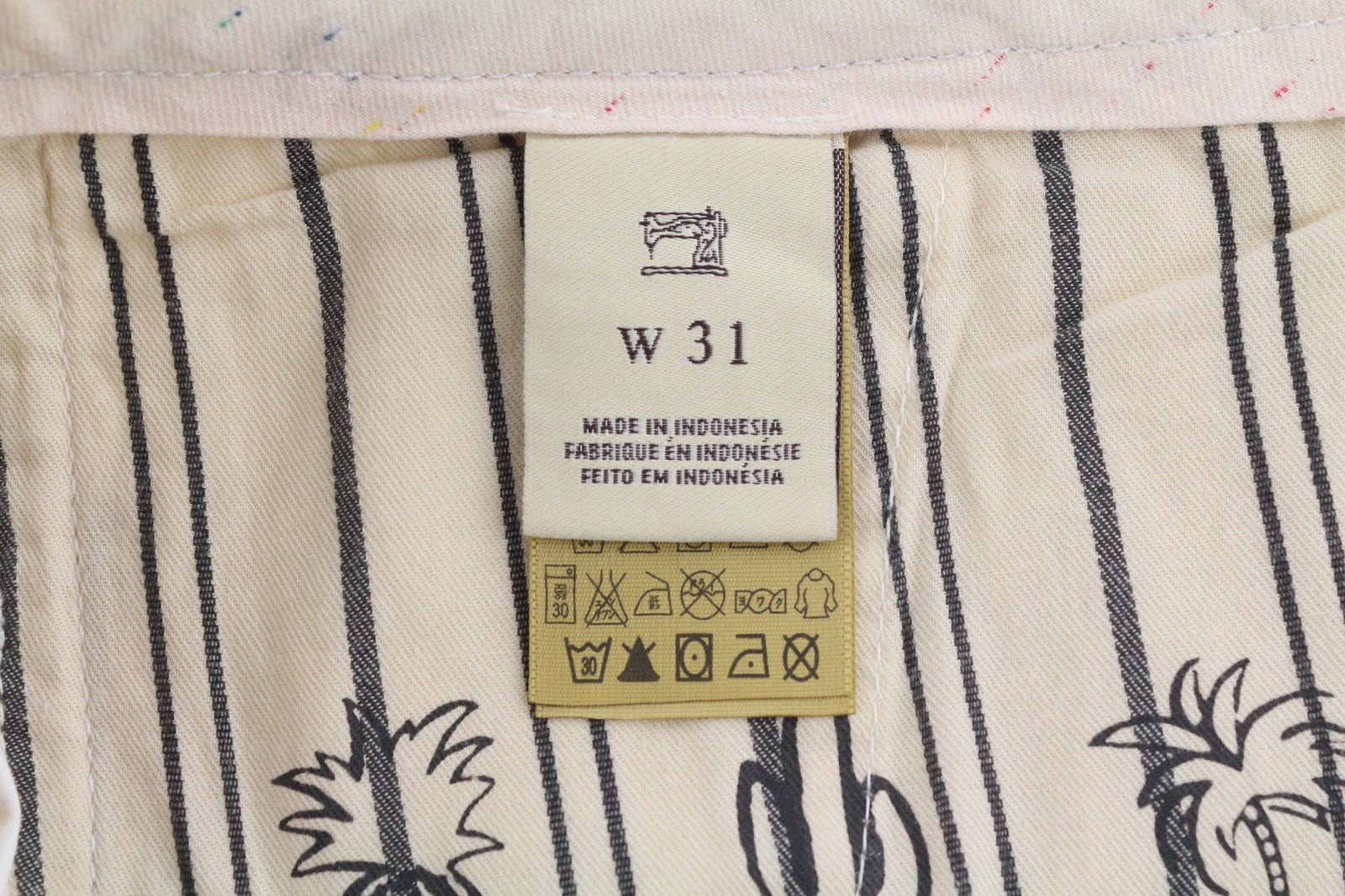 SCOTCH & SODA Men Shorts W31 Chino White Zip Fly 5-Design Pockets Logo Casual