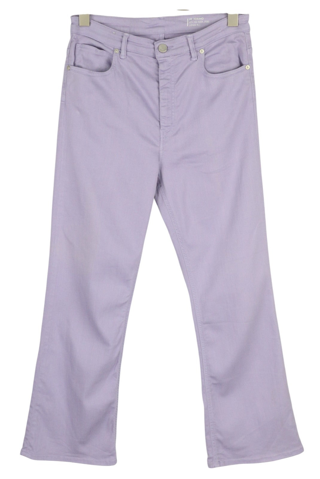 PT TORINO Kim Women Jeans W31 Purple Bootcut Fit Ankle Length Zip Fly Light