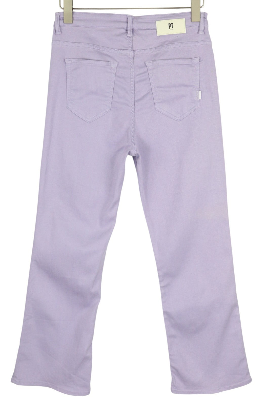 PT TORINO Kim Women Jeans W31 Purple Bootcut Fit Ankle Length Zip Fly Light