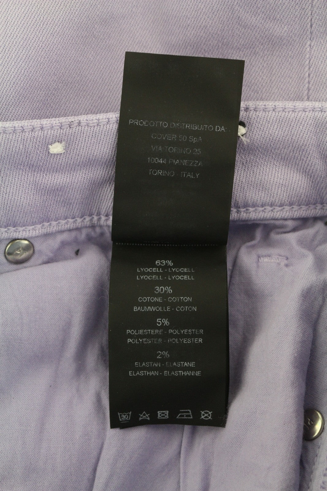 PT TORINO Kim Women Jeans W31 Purple Bootcut Fit Ankle Length Zip Fly Light