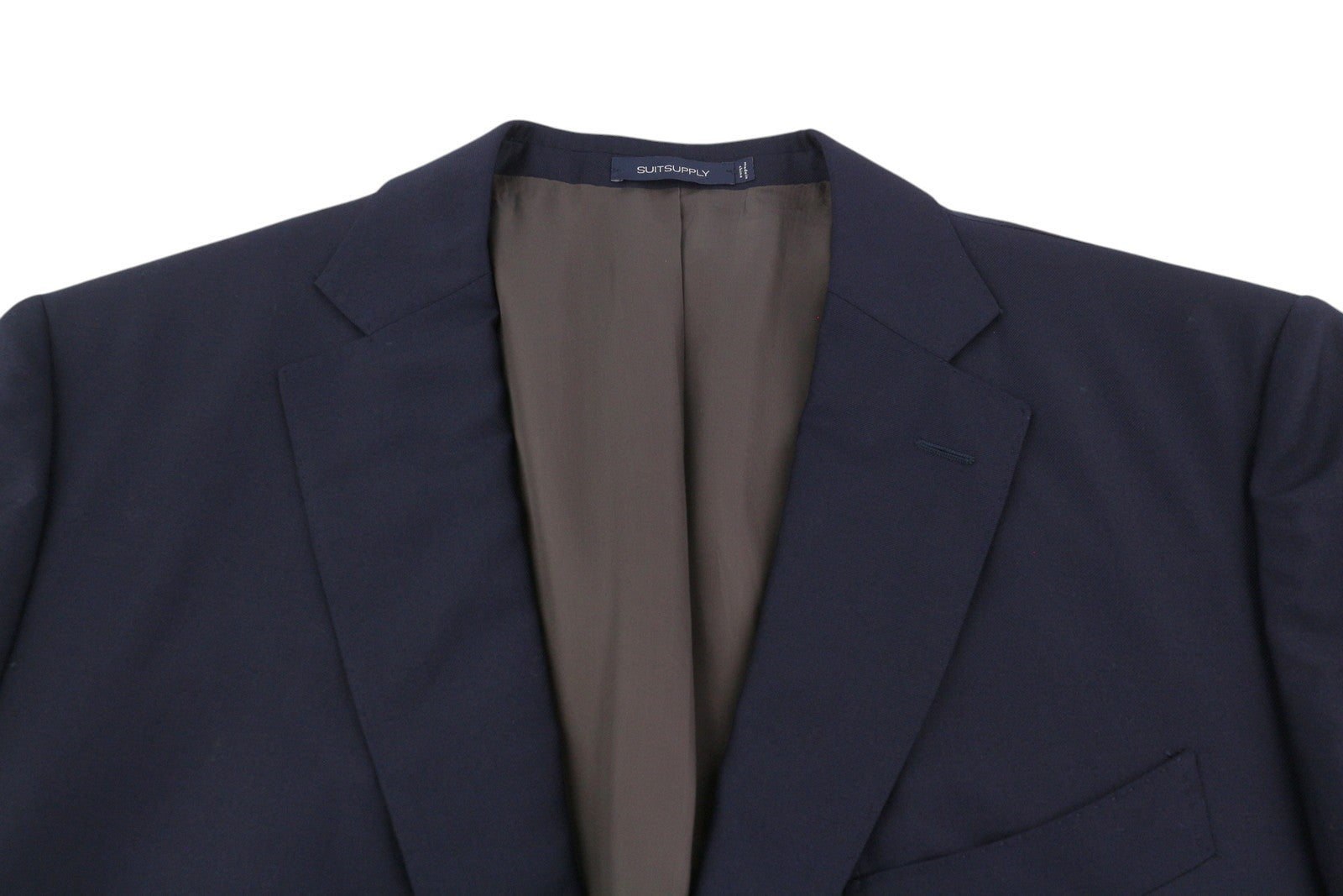 „SUITSUPPLY Napoli“ vienaeilis vyriškas švarkas UK46R mėlynas grynos vilnos atlapas su įpjova 