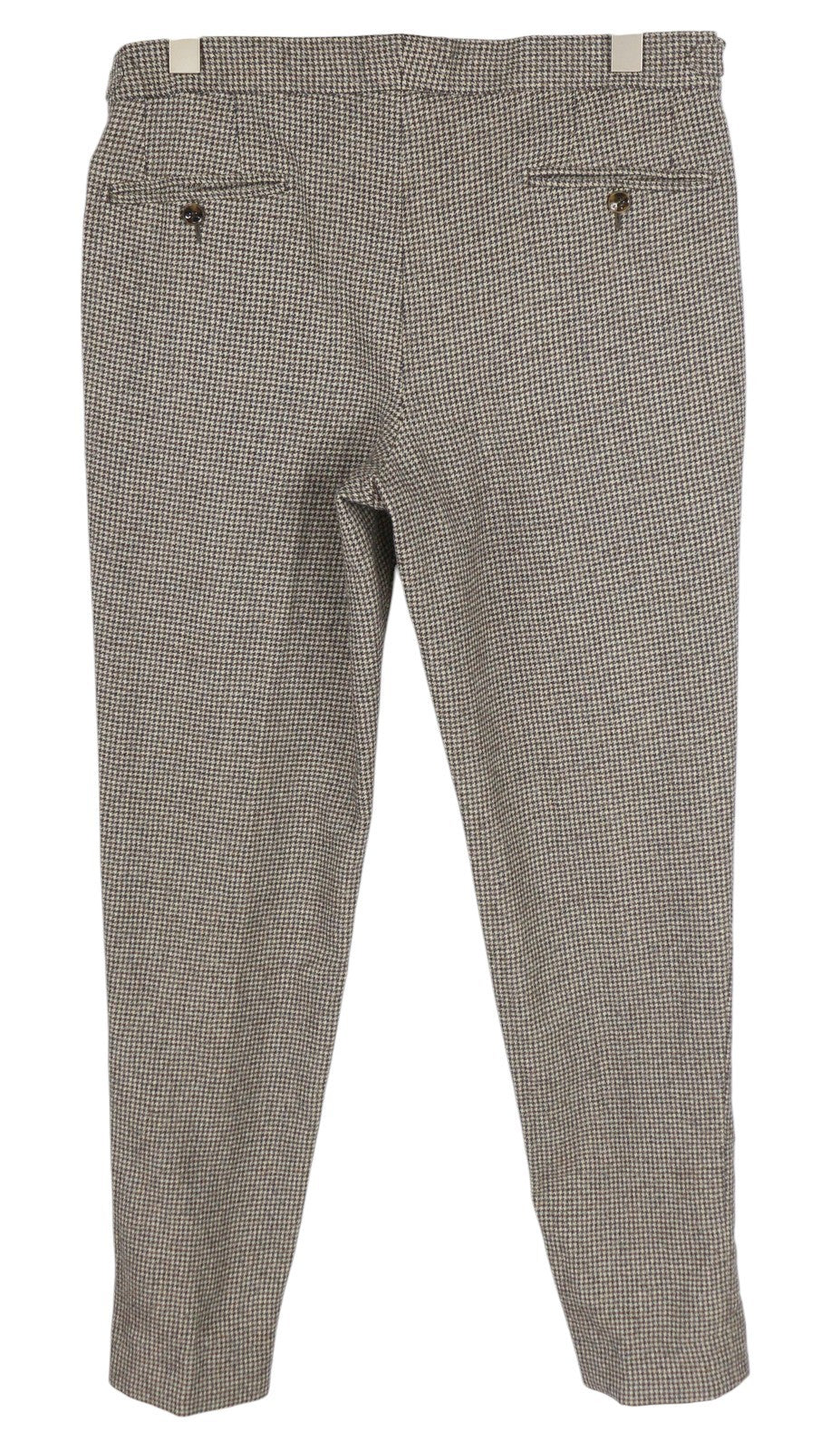 SUITSUPPLY Brentwood Int. vyriškos kelnės, UK30R, rudos, vilnonės, klostuotos, plonos 