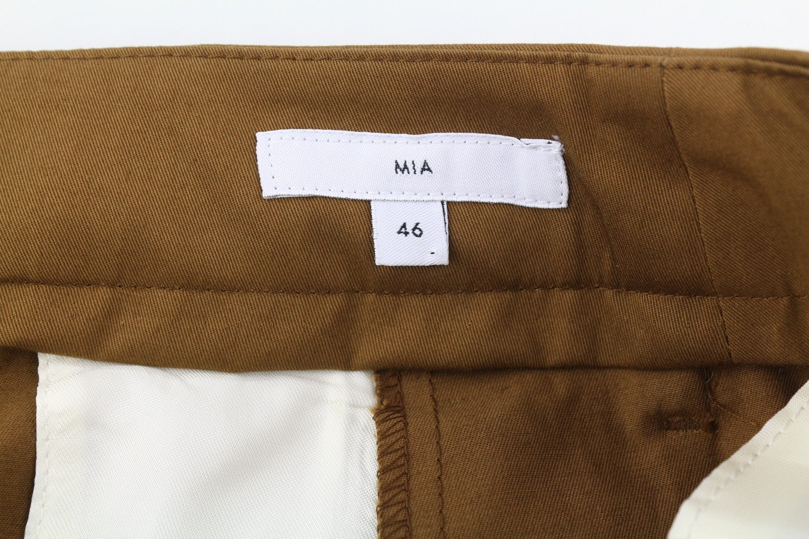 PT TORINO Mia moteriškos kelnės 46 W30 rudos platėjančiomis klešnėmis iki kulkšnių aukštu juosmeniu