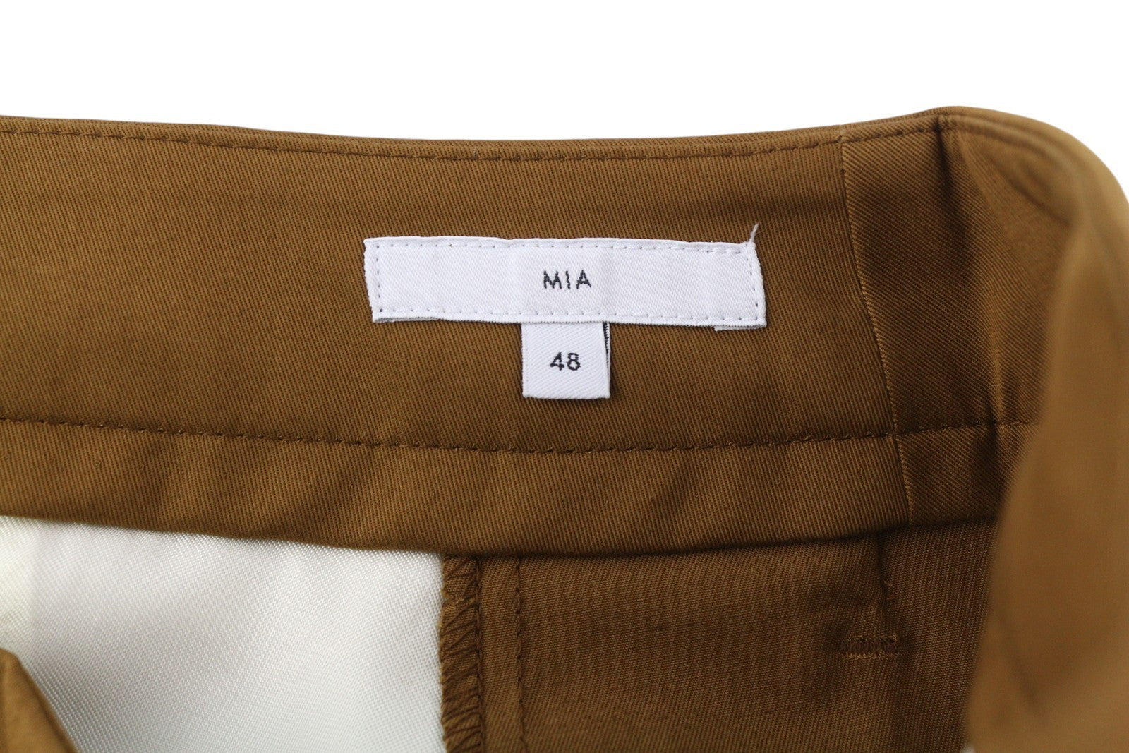 PT TORINO Mia moteriškos kelnės 48 W32 rudos platėjančiomis klešnėmis iki kulkšnių su gėlių raštu 