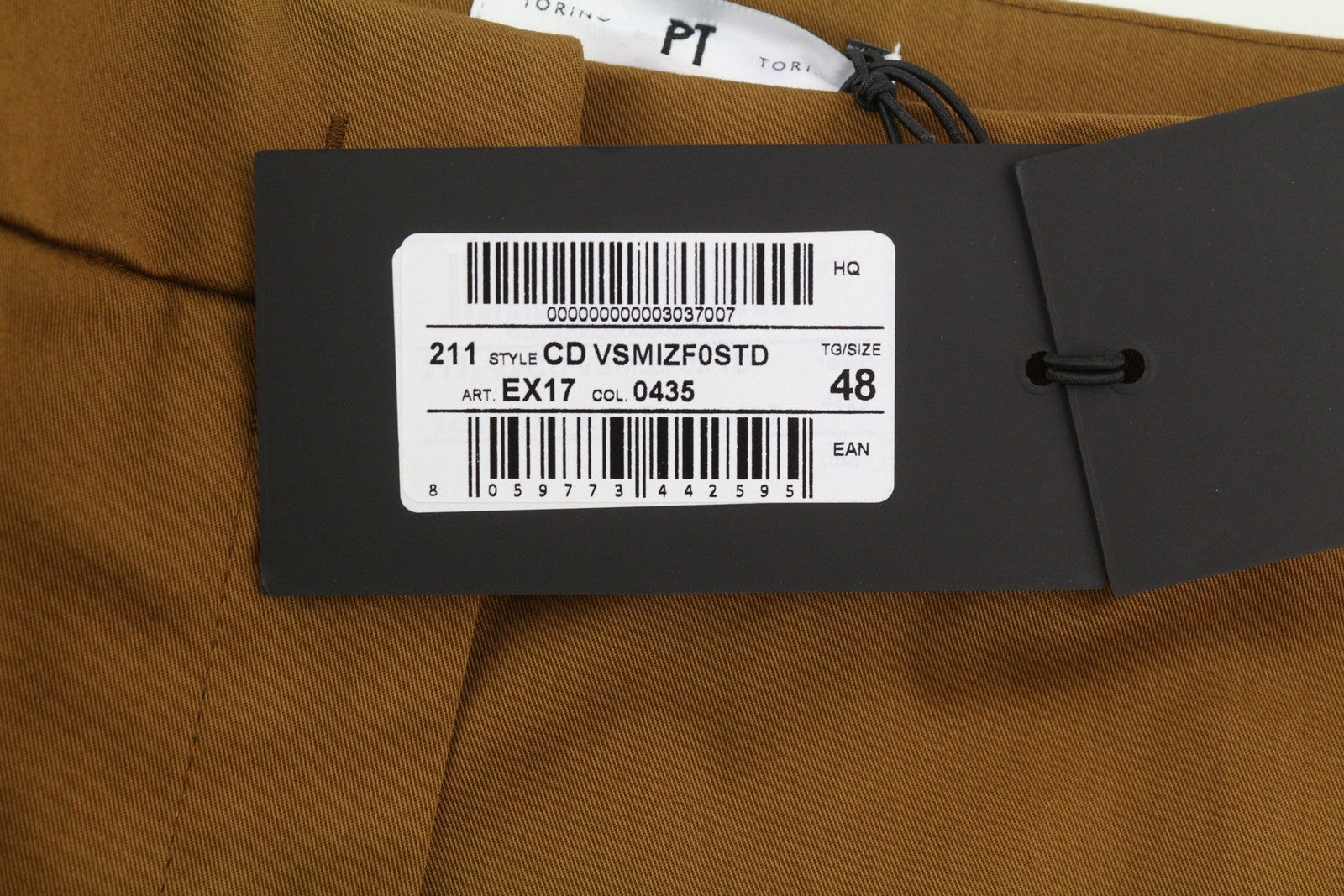 PT TORINO Mia moteriškos kelnės 48 W32 rudos platėjančiomis klešnėmis iki kulkšnių su gėlių raštu 