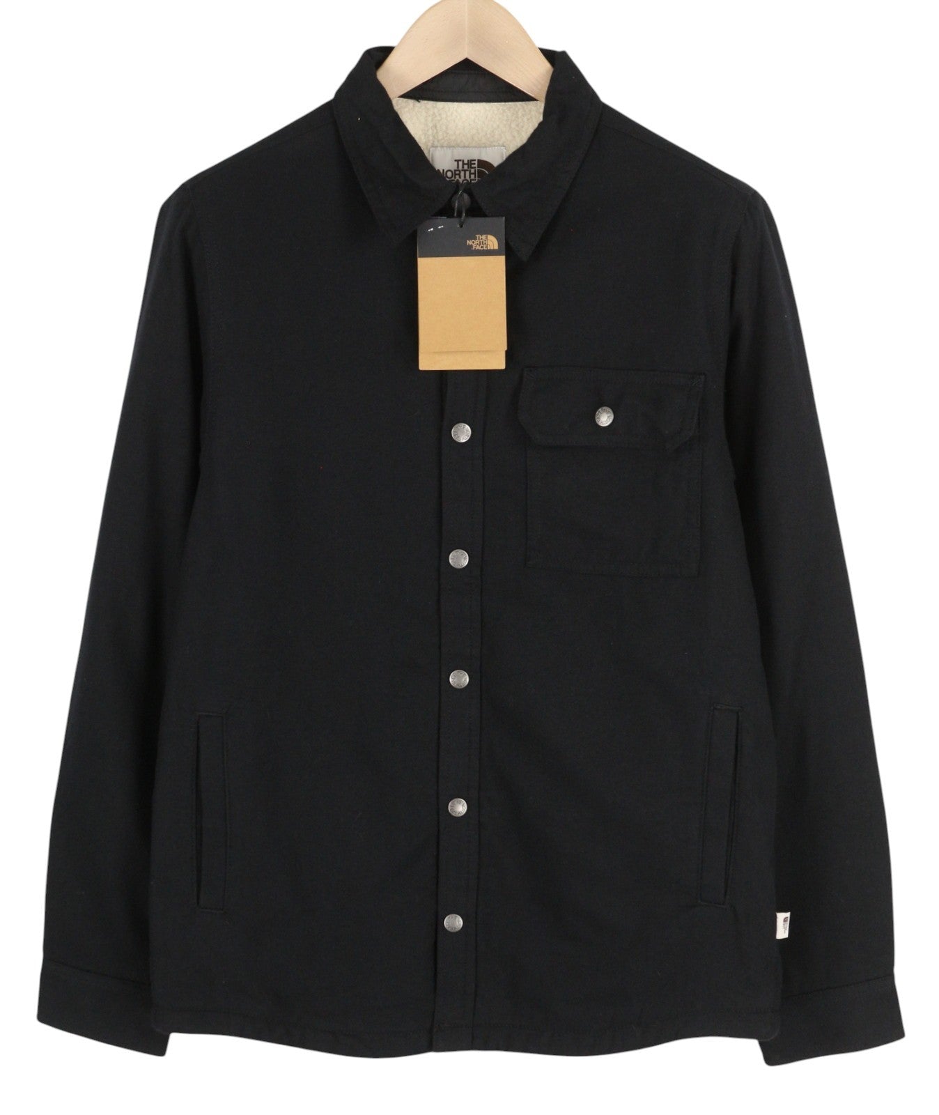 THE NORTH FACE „Campshire“ vyriška striukė su fliso pamušalu ir užsegimu. S dydis, juoda. 