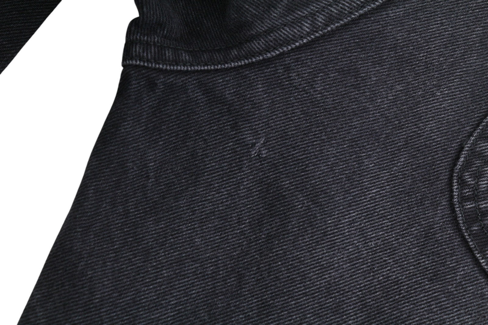 OFF-WHITE Arr Tapered Men Jeans W32 Denim Washed Black Button Fly Logo Casual