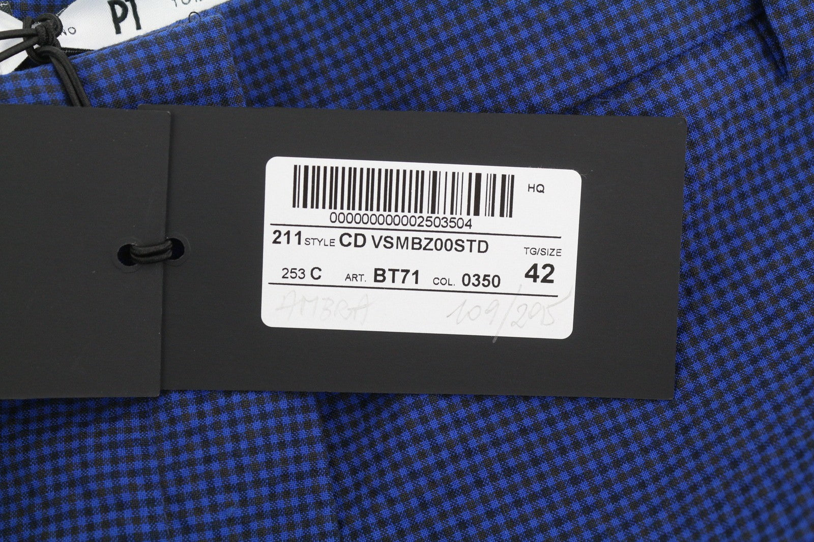 PT TORINO Ambra moteriškos kelnės 42 W30 mėlynos raštuotos atlenktos siaurėjančios iki kulkšnių 