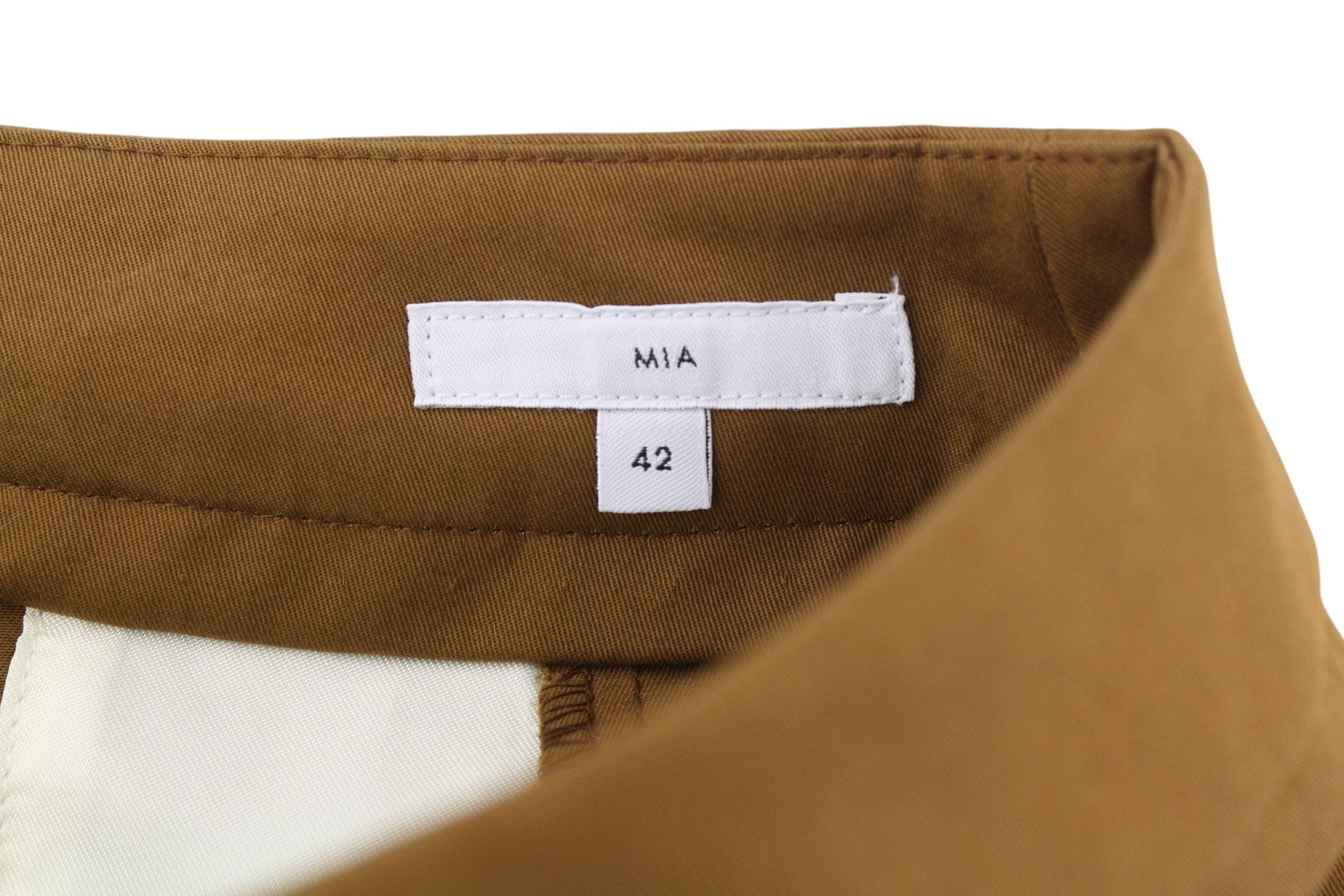 PT TORINO Mia moteriškos kelnės 42 W28 rudos platėjančiomis klešnėmis iki kulkšnių su gėlių raštu 