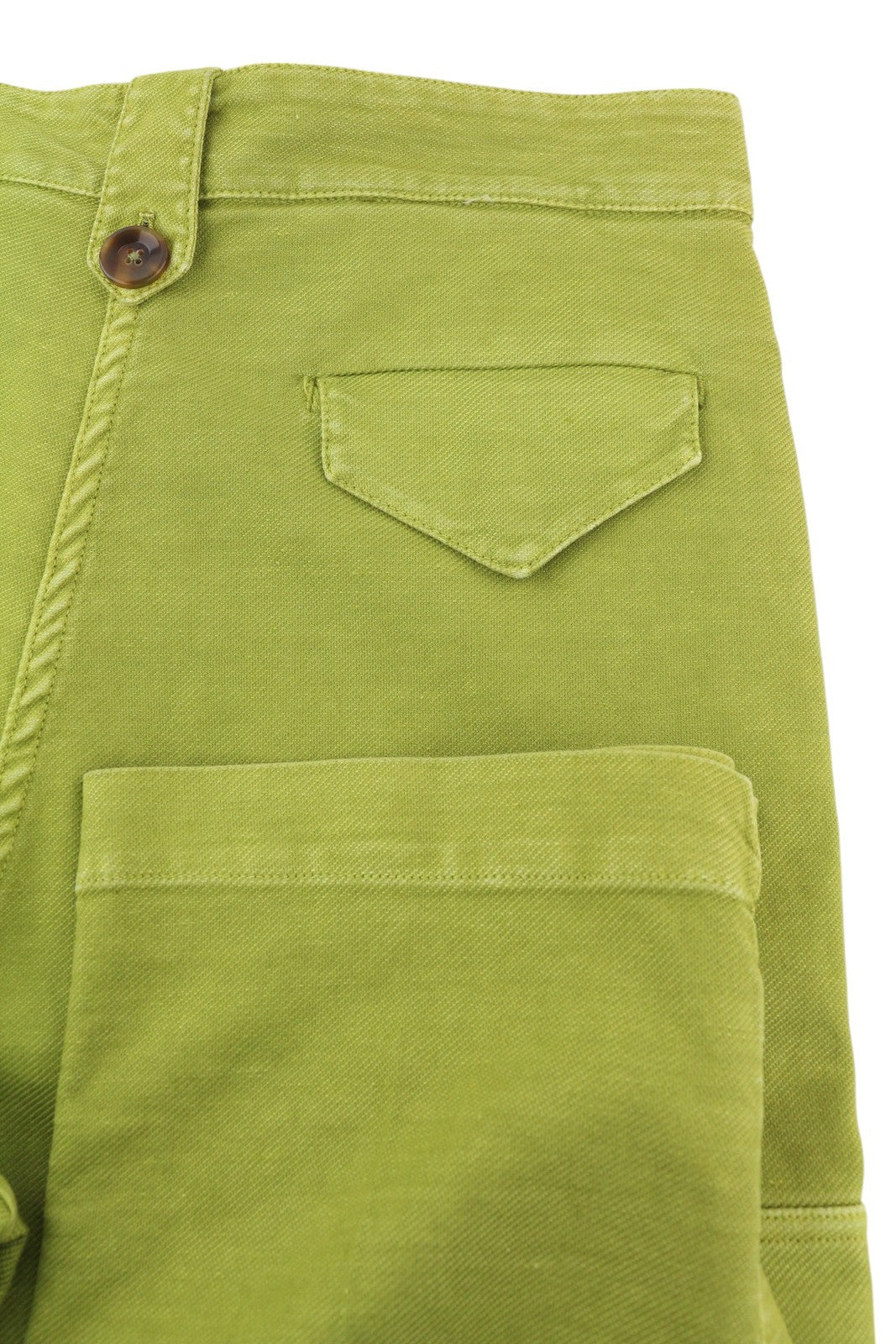 PT TORINO Zoe moteriškos kelnės 40 W30 žalios, aukštu liemeniu, siaurėjančios, lininio audinio 