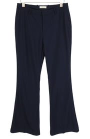 SUITSUPPLY Robin moteriškos kelnės EU40 tamsiai mėlynos vilnos mišinio platėjančios su užtrauktuku klešnės gale 