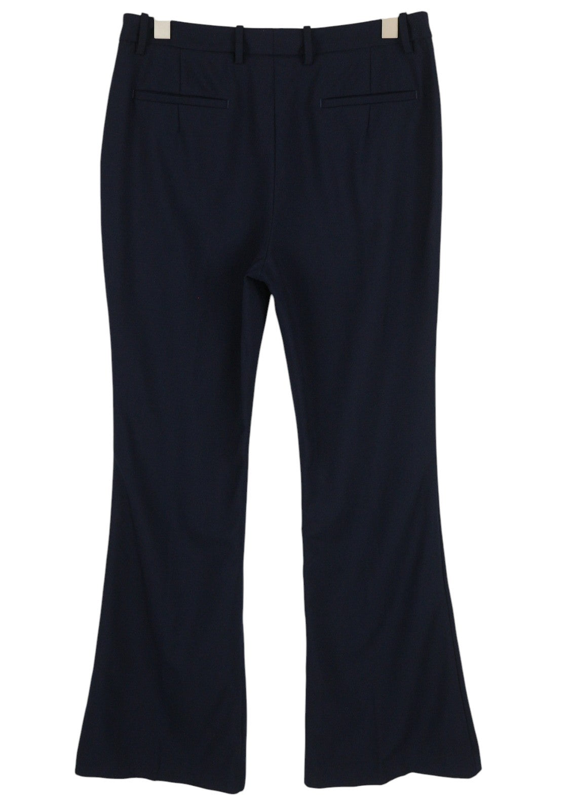 SUITSUPPLY Robin moteriškos kelnės EU40 tamsiai mėlynos vilnos mišinio platėjančios su užtrauktuku klešnės gale 