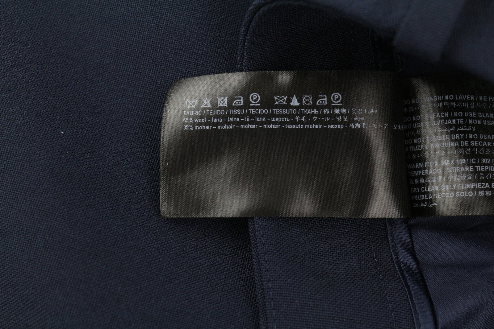 SUITSUPPLY Robin moteriškos kelnės EU40 tamsiai mėlynos vilnos mišinio platėjančios su užtrauktuku klešnės gale 