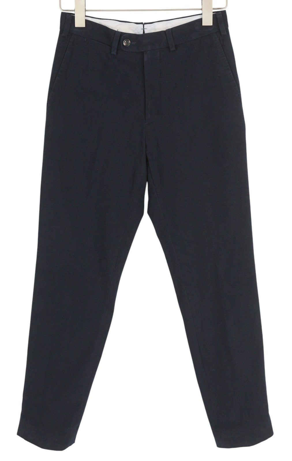 SUITSUPPLY Soho vyriškos kelnės, UK32R, tamsiai mėlynos, siaurėjančios, su užtrauktuku, laisvalaikio stiliaus. 