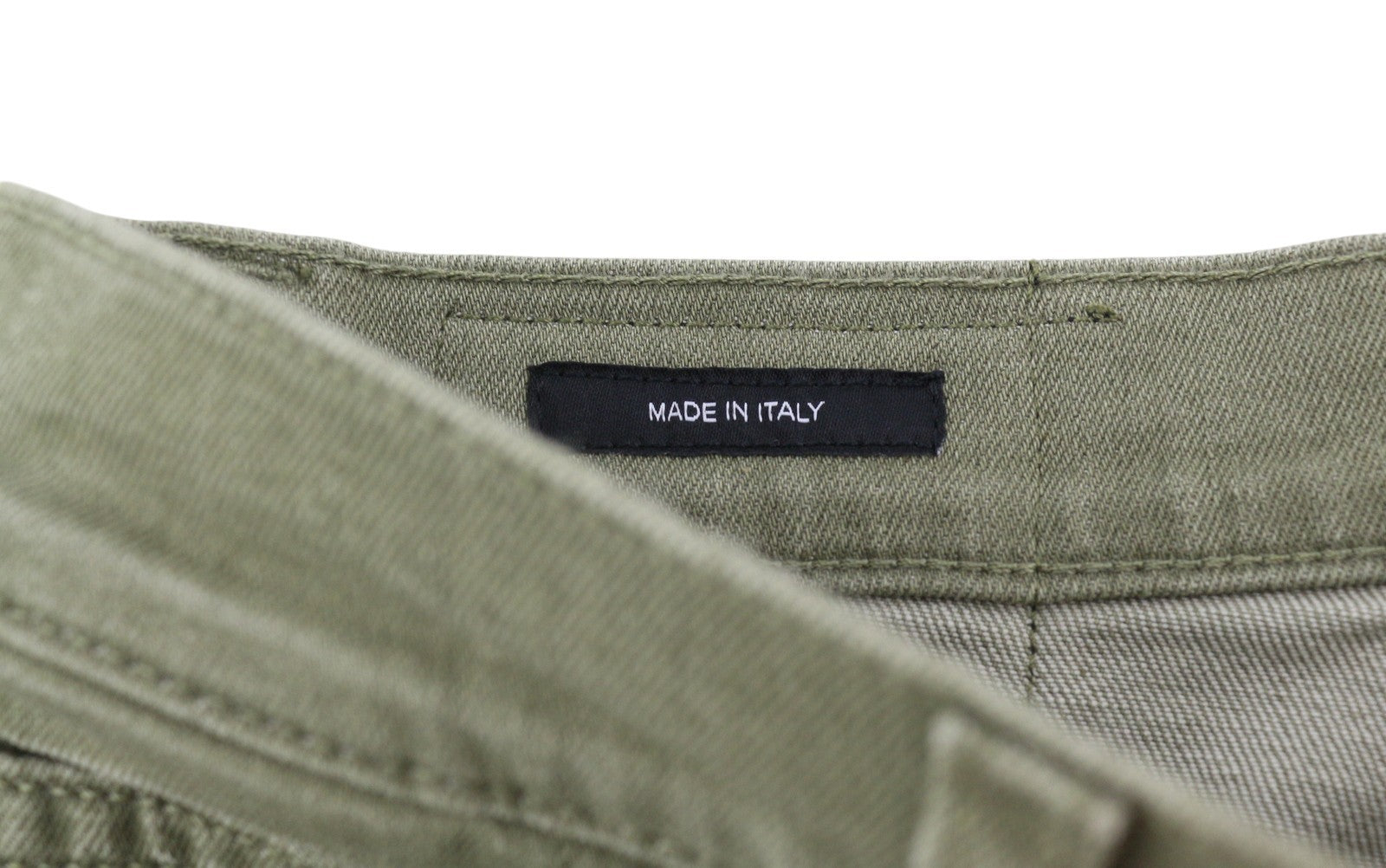 R13 Jane moteriški džinsai, 27, laisvi, tiesūs, aukštu juosmeniu, alyvuogių žalios spalvos, tamprūs, rekomenduojama kaina – 645 € 