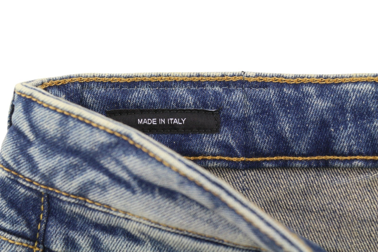 R13 Boy Straight Women Jeans 27 Ankle Cropped Washed Blue Kelly Stretch RRP€645