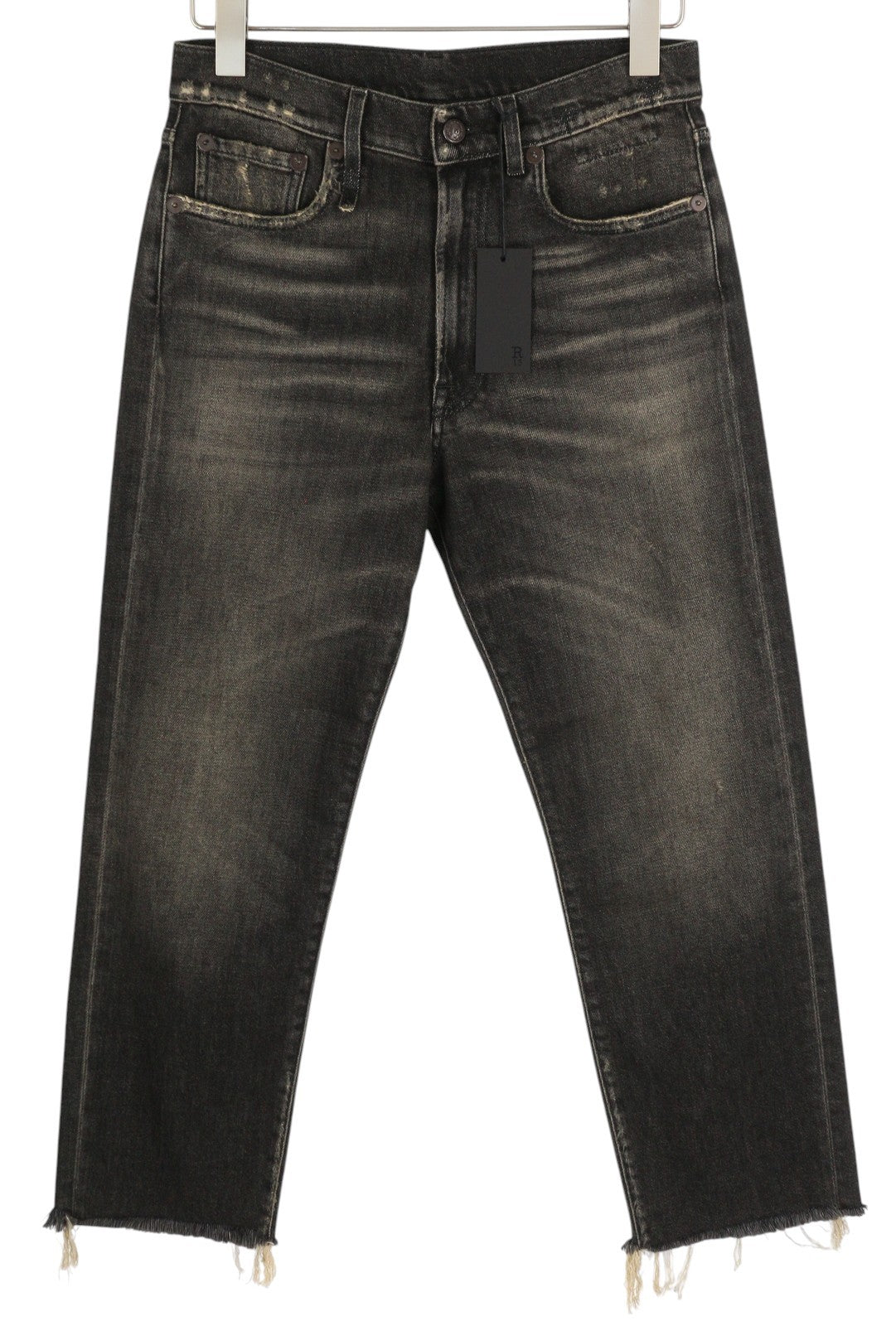 R13 „Boyfriend“ moteriški džinsai, 26 dydžio, plėšyti tiesūs, skalbti, „Abbey“ stiliaus, rekomenduojama kaina – 695 € 