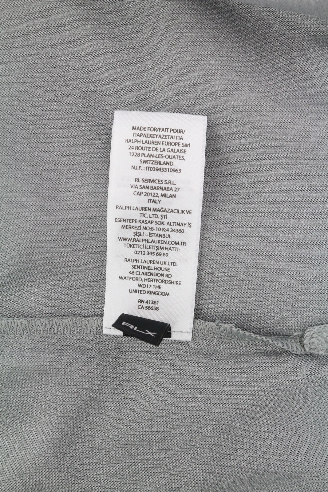RLX RALPH LAUREN golfo vyriški marškinėliai L dydžio pilki su neperšlampamomis trumpomis rankovėmis su meškiuko formos polo marškinėliais, rekomenduojama kaina – 179 € 